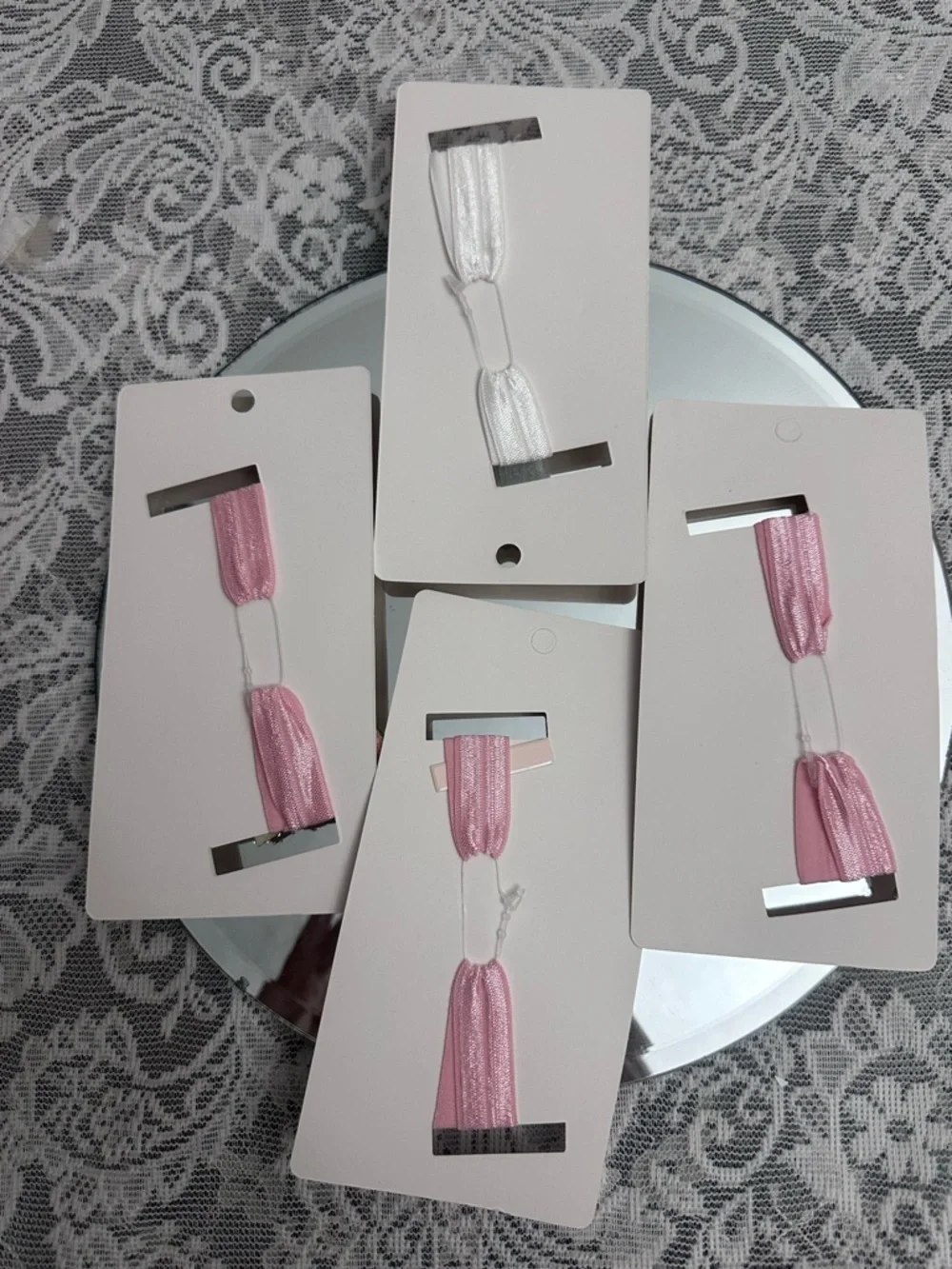 Baby Headbands 👶🎀 4pc Soft Stretch Basic Set Pink & White